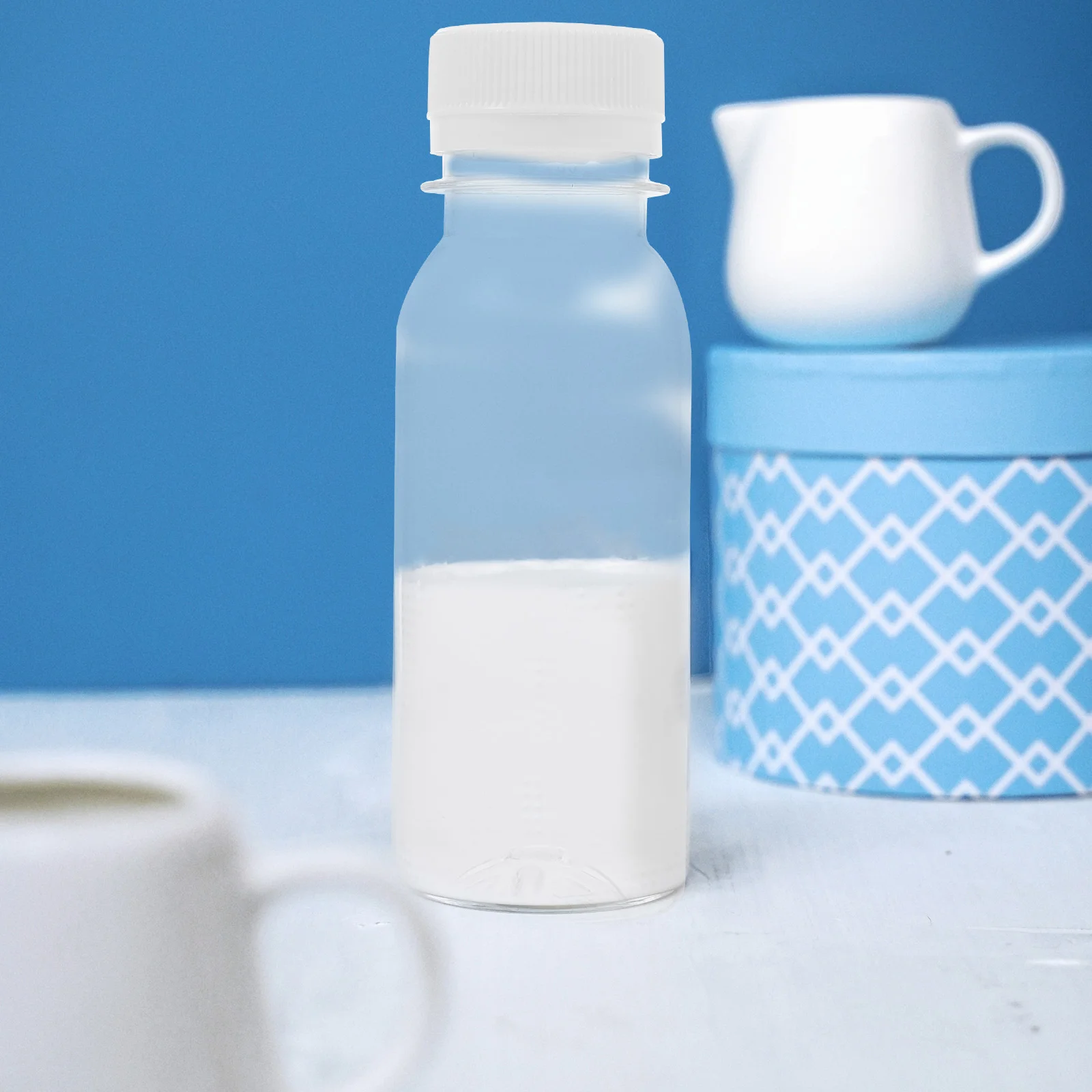 6 Pcs Juice Press Milk Bottle Small Bottles with Lids Mini Plastic Little Reusable Child Baby