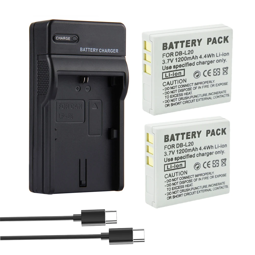 DB-L20 DBL20 Battery for Sanyo Xacti DMX-C1 C4 C5 C6 CA6 CA65 CA8 CA9 CG5 CG6 CG65 CG9 DSC-C4 C5 E6 J4 VPC-C1 C4 C40 Batteries