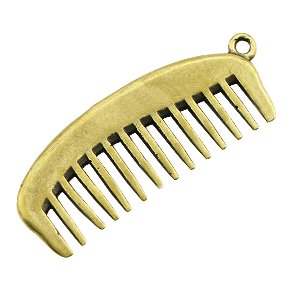 

Mini Comb Keychains Copper Retro Durable Decor Vintage Pendant Accessories DIY Jewelry Craft Mini Hanging Decoration Keychain