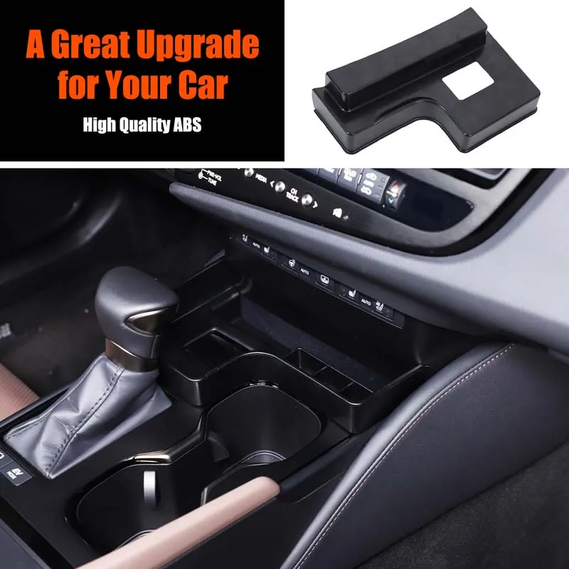 

ABS black 1 piece set For Lexus ES 2022-2025+ car central control gear front storage box mobile phone tray interior accessories