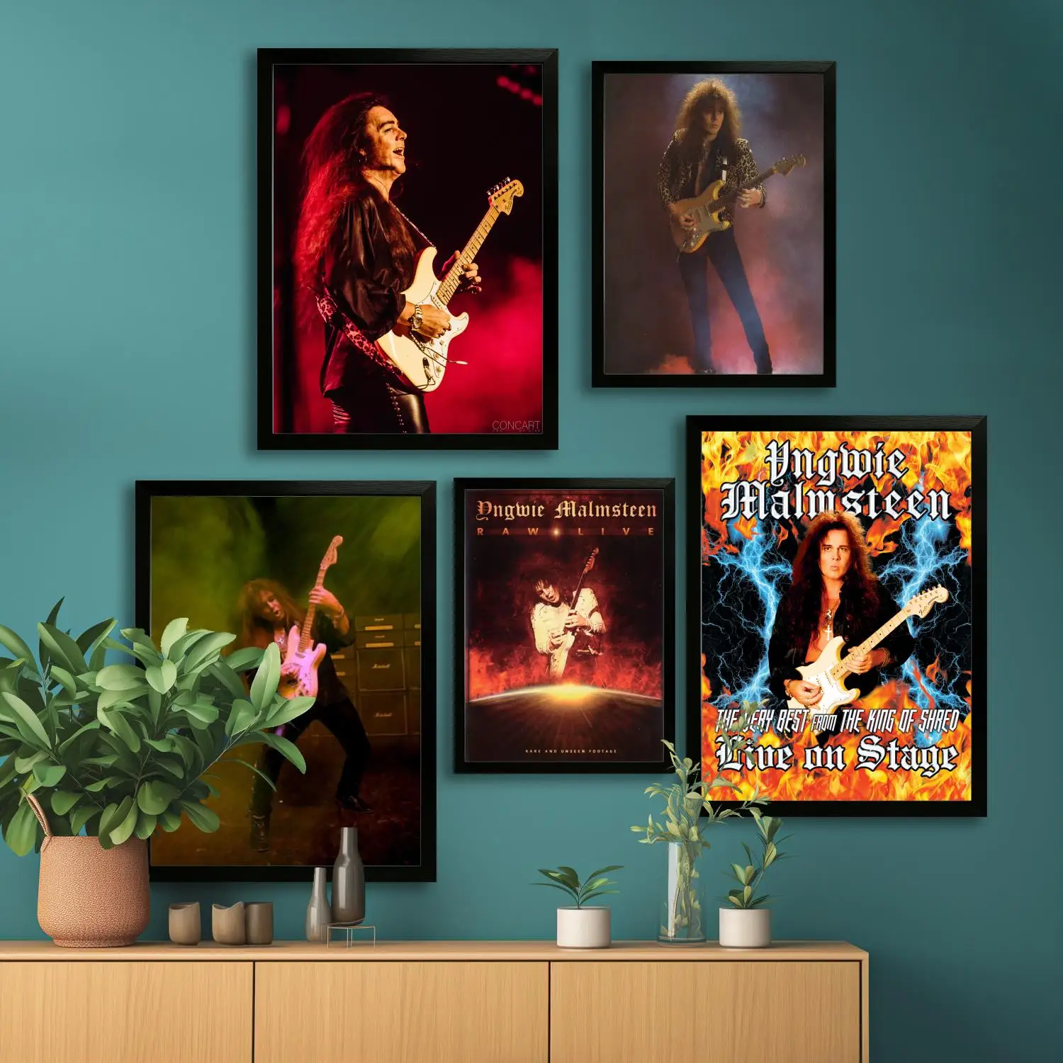 yngwie malmsteen Gitaris Kanvas Seni Poster dan Seni Dinding, Cetak Gambar, Dekorasi Kamar Tidur Keluarga Modern, Poster