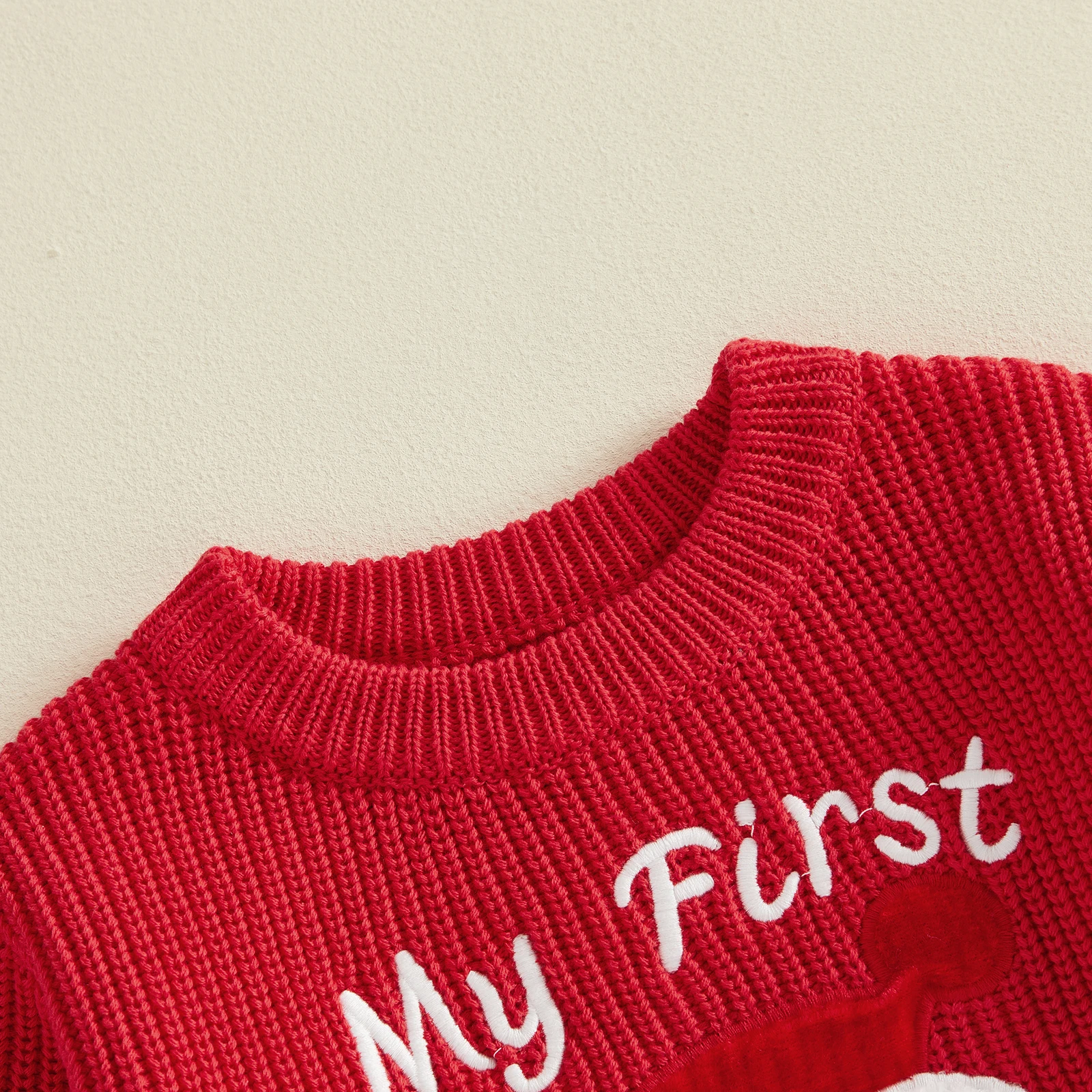 Baby Knitted Christmas Sweater Long Sleeve Letters Santa Claus Warm Winter Pullover Sweaters Costume