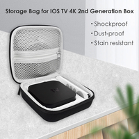 Carry Case Remote Hard Carrying Storage Pouch Storage Package Black Travel Carry Case for Apple TV 6th Generation Box