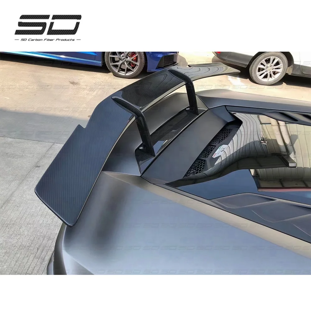 

Dry Carbon Fiber Rear Spoiler Wing For Lambo Huracan lp580/LP610/Evo Twill carbon N Style