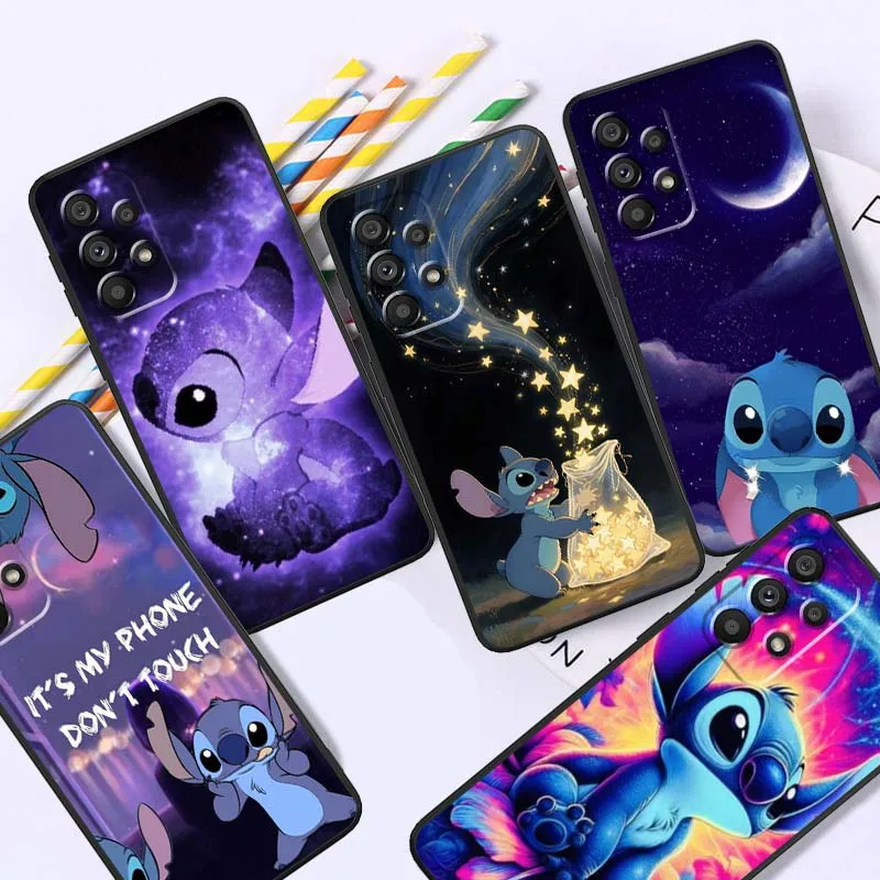

Noctilucent Stitch Popular Art Phone Case For Samsung A73 A72 A71 A55 A54 A53 A52 A51 A13 A22 A16 A15 A05s A14 A05 A06 5G Black