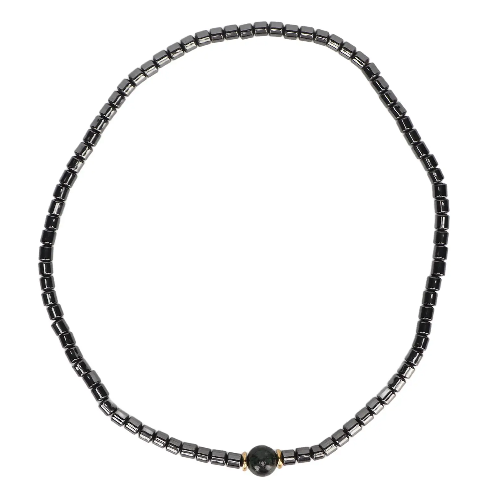 

Terahertz Beads Necklace Stress Relief for daily Wear Trace Element Jewelry for Wellness
