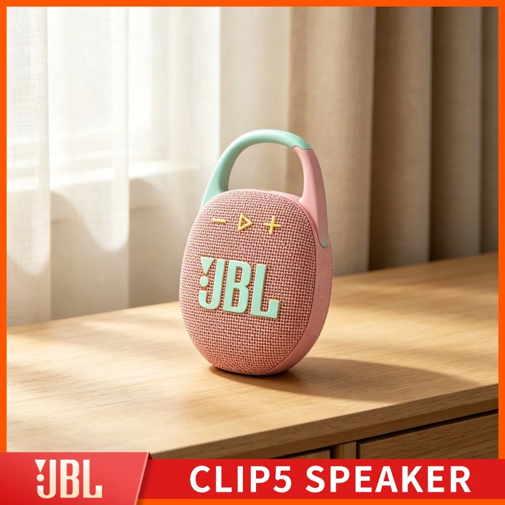 Avocado Purl Full Tone JBL CLIP5 RGB Waterproof Handsfree Bluetooth Speaker IP67 Dustproof Stereo TF Card USB Orange Audio