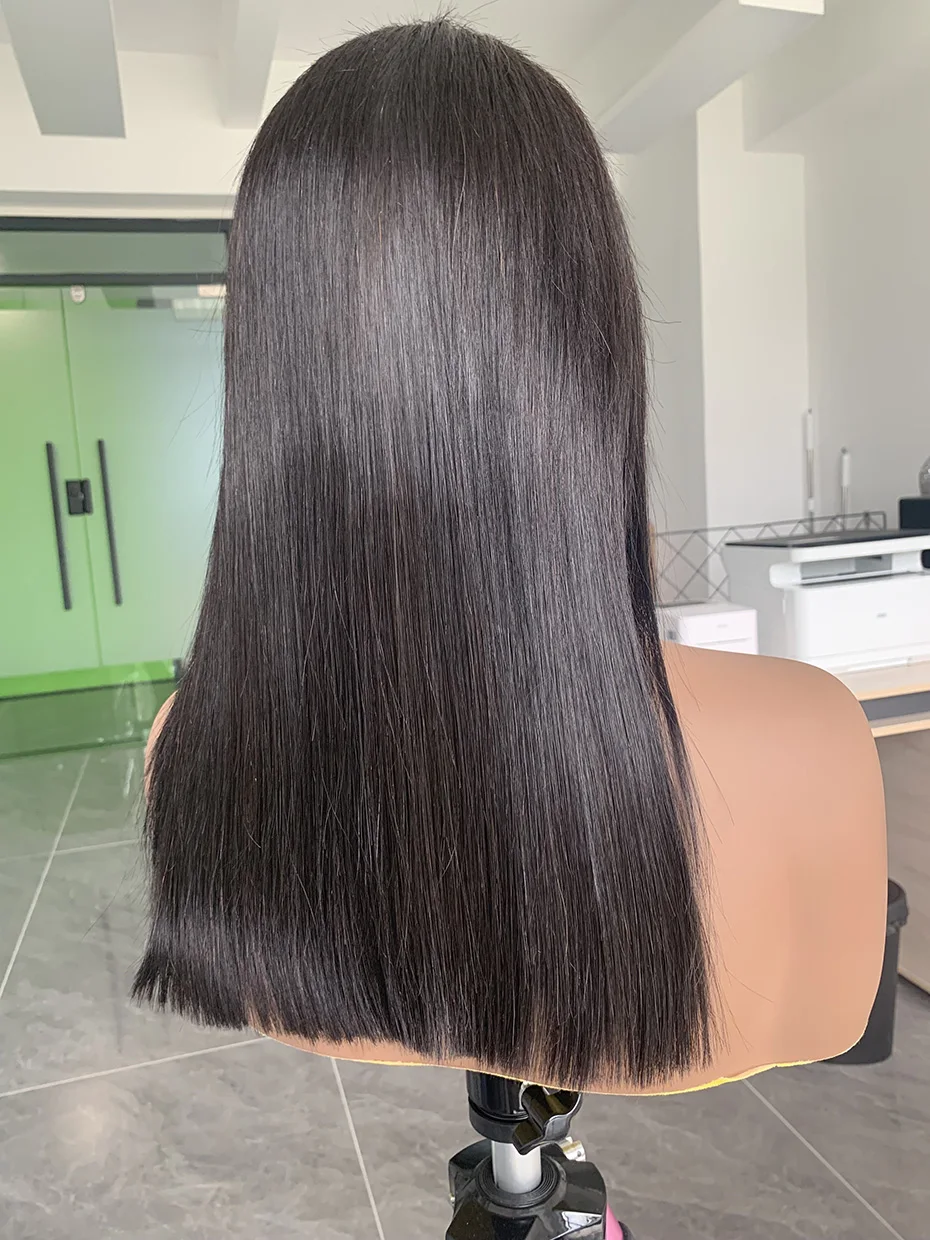 Peluca Frontal de encaje transparente vietnamita cruda virgen 250%, cabello humano 13x4 Bob, nudos blanqueados prearrancados, peluca de cabello humano para mujeres