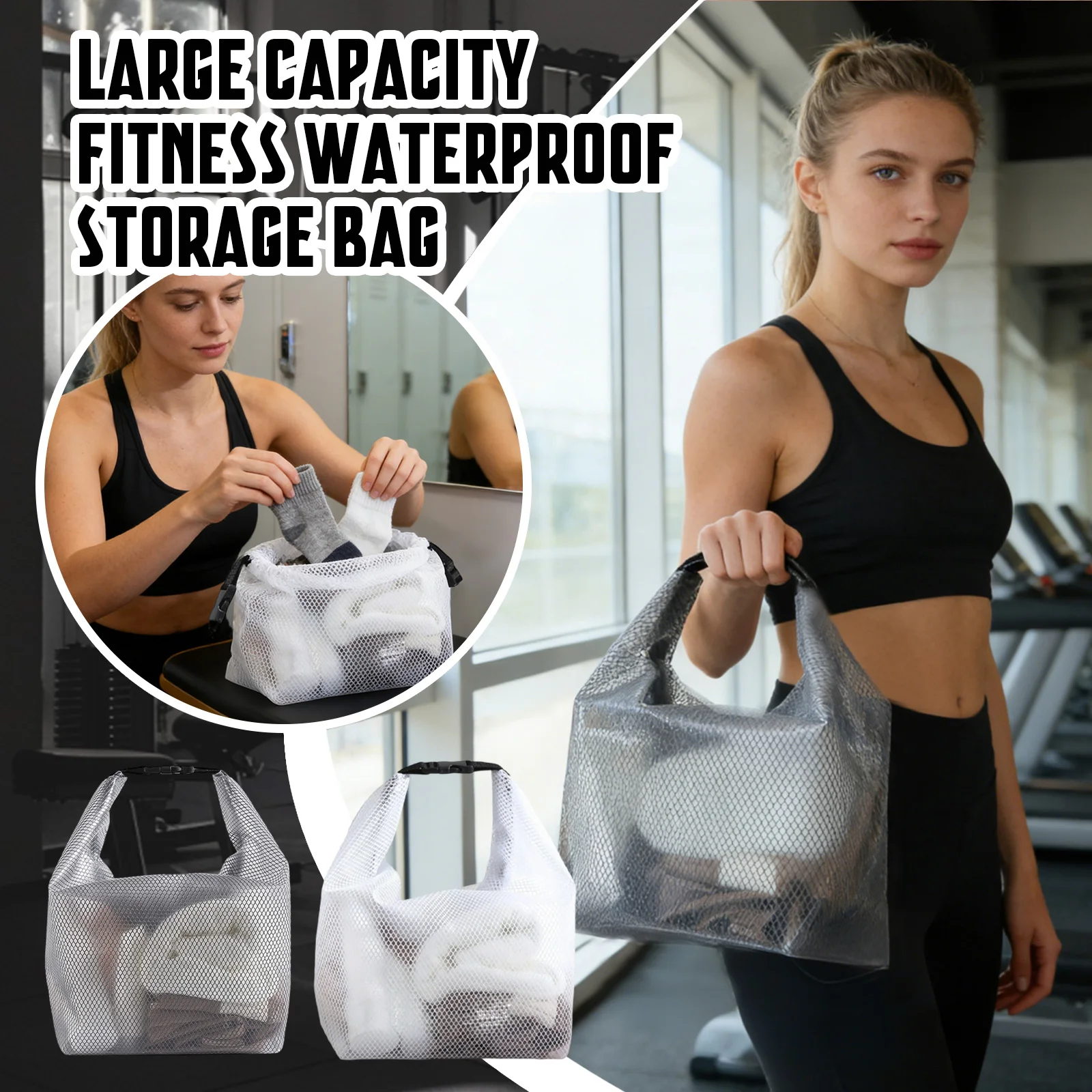Waterproof Storage Bag for Fitness Clothing Swimming Gym Clothes Isolation Bag Portable Large Capacity Toiletry Storage Bag 