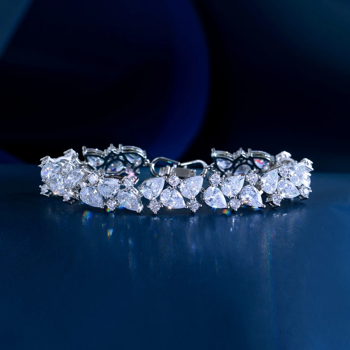 CWWZircons Glänzender Afrikanischer Zirkon Dubai Vergoldetes Verlobungs- und Hochzeits-Brautarmband Schmuckzubehör für Frauen Großhandel S0171 – Detail 7