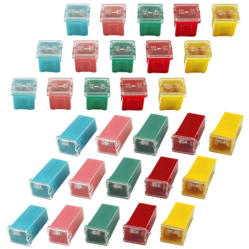 

A34R 90 PCS Car Fuses Assortment Kit,Automotive Combination LOW And TALL Box Shaped Fuse Kit,For Car/RV/Truck/Motorcycle/Boat