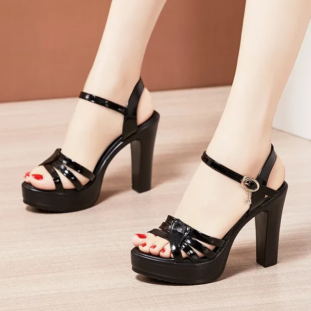 Shops small thick heels