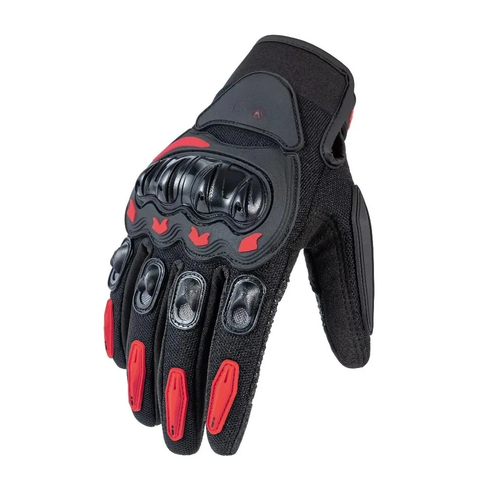 Motorcycle Gloves for Men Rider Protection Anti-Slip Full-Finger Touchscreen Compatible Breathable Riding Gear