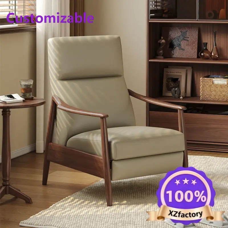 Factory Direct 2026 Top RatedSofá nórdico funcional de madera maciza, sillón reclinable ajustable para rascar gatos