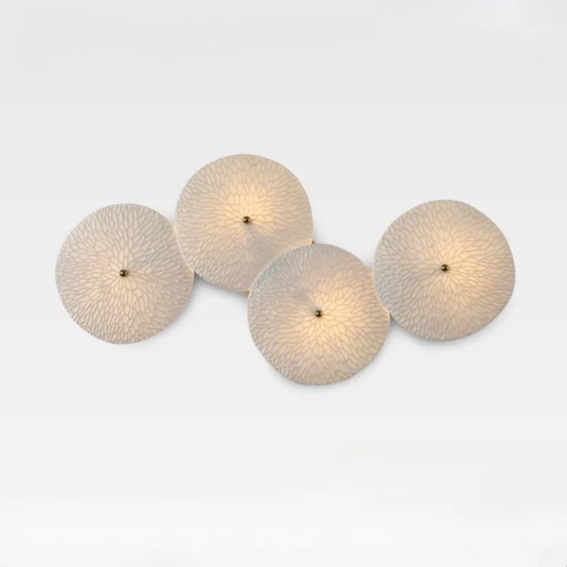 Art Deco Round Ceramic LED Wall Sconce light for Parlor Aisle Corridor Wall Lights Atmosphere Decoration Lamp Drop Shipping
