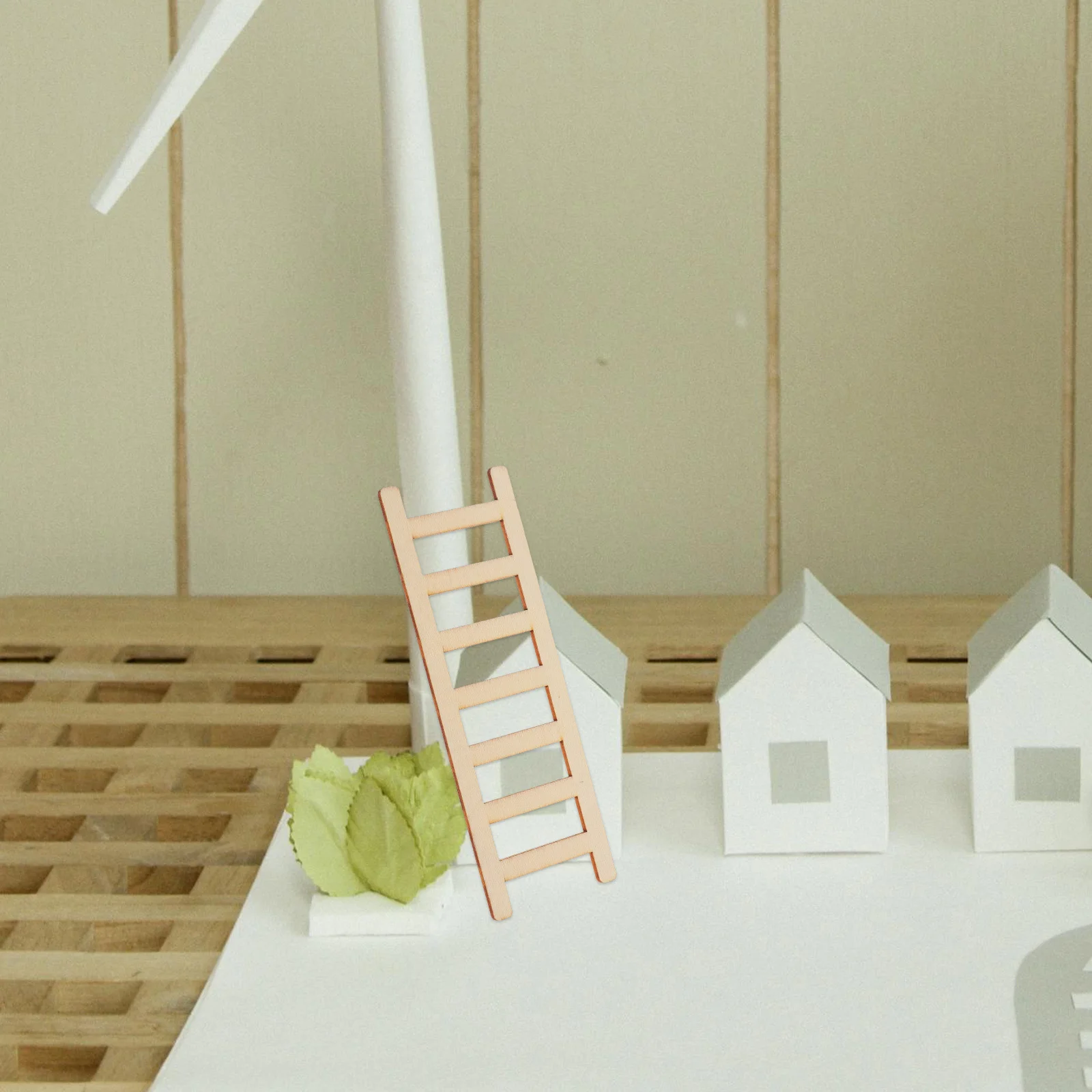 

2Pcs Wooden Stairs Mini Ladder Decor for DIY Mini House Accessories Miniature Ladders Craft Decoration Realistic Wood Design