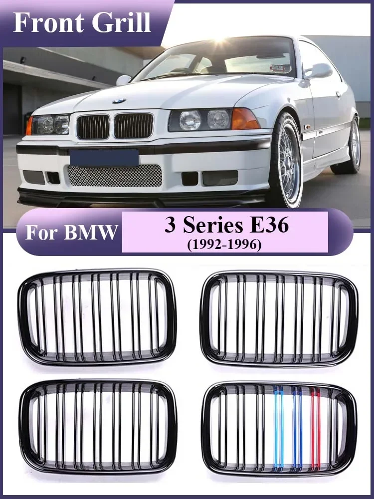 

Front Bumper Kidney M Style Grill for BMW 3 Series E36 1992-1996 Radiator Racing Grille 325i 320i 328i Facelift Car Accessories