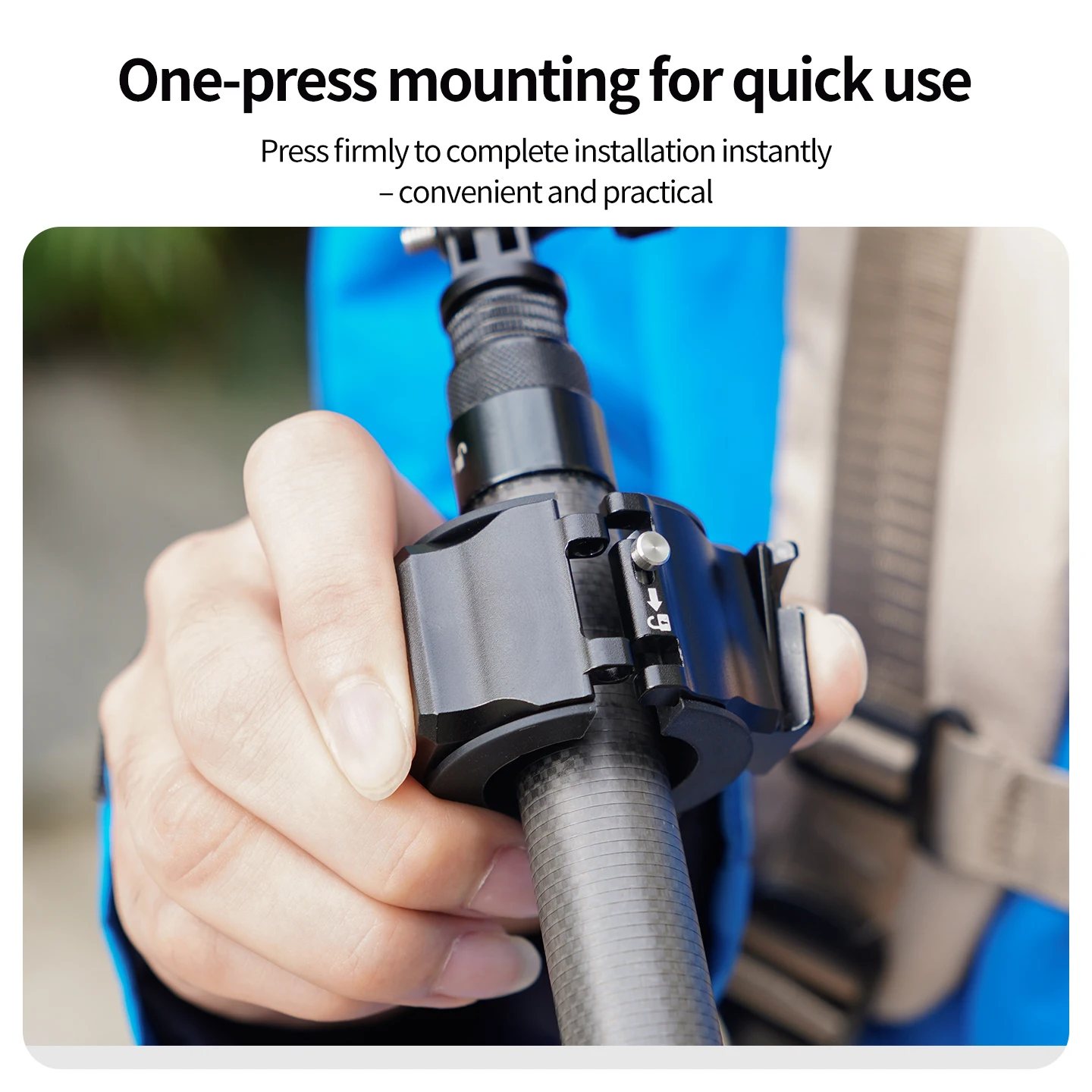 Doppelte 1/4-Zoll-ARRI-Positionierungslöcher, Schnellverschlusshalterung für 19–30 mm Selfie-Stick für DJI Osmo Insta360 GoPro Action-Kamera Vlog – Detail 8