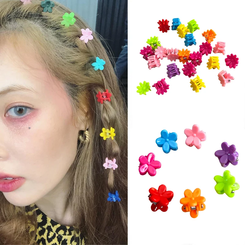 

10/20/30PCS Flower Hair Claw Clip Kid Mini Hair Claw Clips Candy Sweet Hairpins Children Fashion Hair Accessories Cute Hair Clip