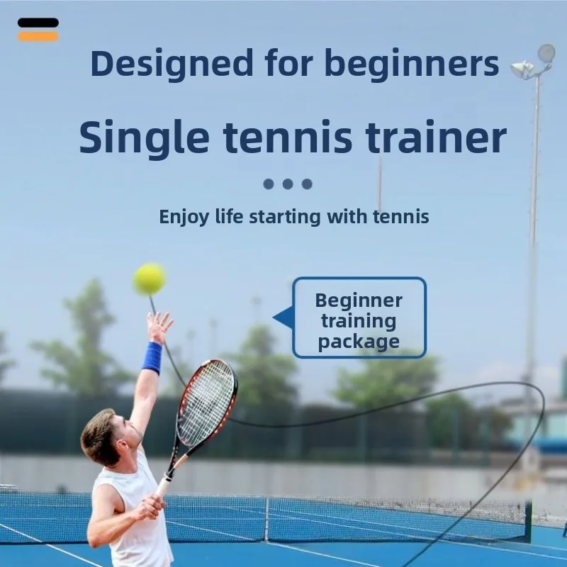 

Tennis Beginner High-Resilience Professional Single-Player Practice Aid with Rope for Self-Practice and Self-Hitting