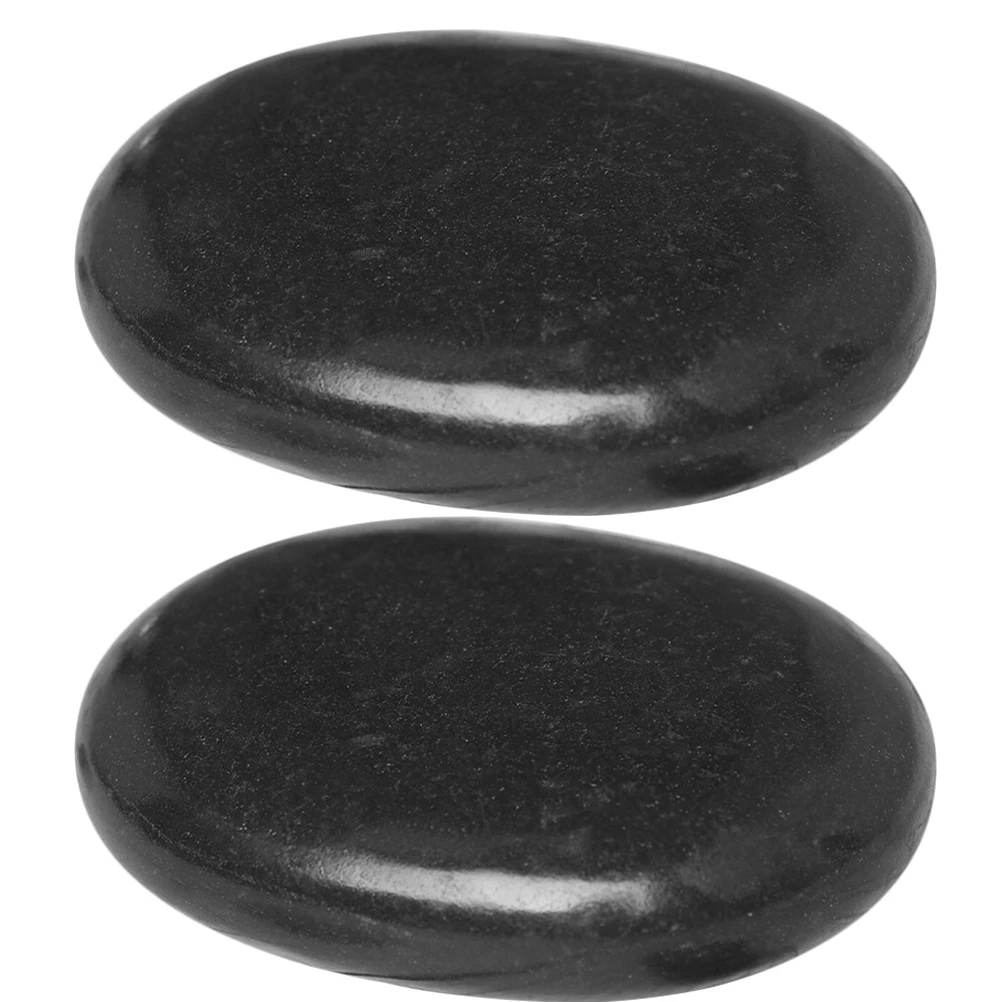 

2pcs Volcanic Stone Massage Tools Face Neck Hand Spa Heating Pad 8x8x1.8cm Mini Relaxing Massager Household