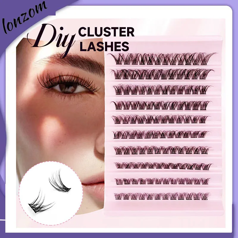 Mix Length Waterproof Soft ciglia finte Make Up ciglia segmentate pinzette per Extension ciglia 120 cluster DlY Eye lash