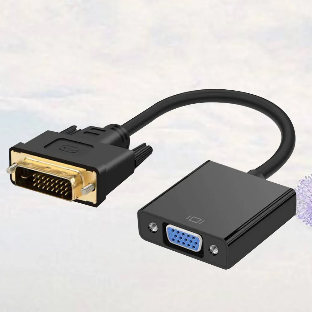 1080P Dvi-D to Vga Adapter Cable Male to Female 25 Pin Video Converter for Computer TV Monitor Display Support Hd