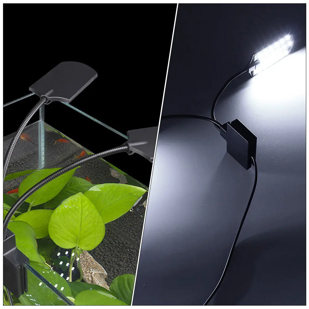 

1Pcs Clip on LED Aquarium Light Double Head Fish Tank Lamp for Aquatic Plants Professional Lighting Tool Simple Installation