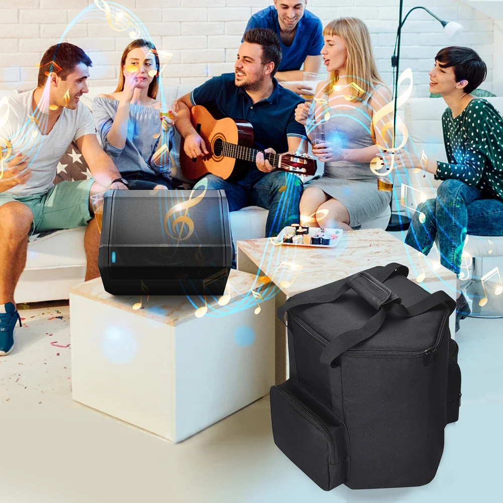 

Travel Case with Pockets Dual Zipper Big Capacity Carrying Case Scrarch Proof Fall Preventive for Bose S1 Pro Audio Microphone
