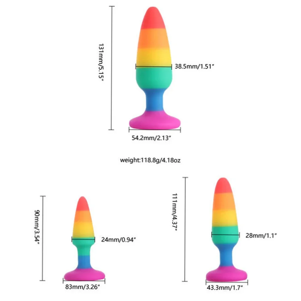 قوس قزح ستة ألوان الشرج بعقب المكونات سيليكون الشرج المدرب الإناث دسار Toods الشرج Dilatadors دسار الشرج Dilatadors منتجات الكبار