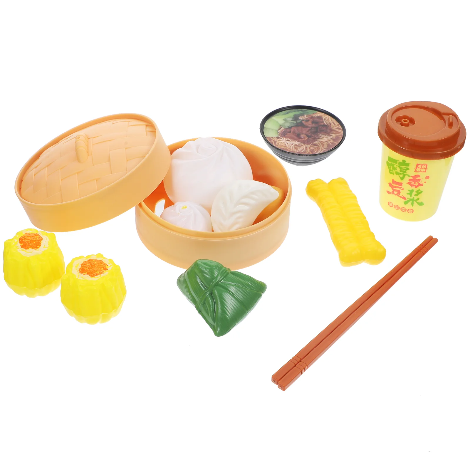 

2 Set Steamer Lifelike Stripes Toys Steamed Buns Miniature Parent-child Interaction Pretend Play Kitchen Cooking Plastic