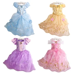 Little Girls Princess Costume Children Birthday Luxury Same Style with Multiple Colors Cosplay Dress Summer Performance Clothing