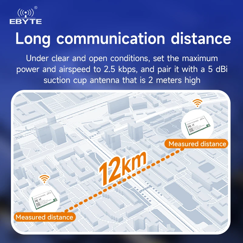 Moduł bezprzewodowy LoRa SX1262/SX1268 433/868/915MHz EBYTE E22P Seria LoRa Spread Spectrum ESD 30dBm SPI — zdjęcie produktu 5