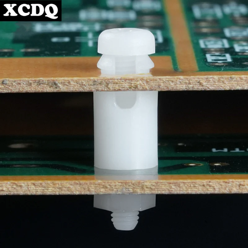 100pcs 4.0mm 5.9mm Plastic PCB Support Single-Ended Inserting Cylindrical Type Circuit Board Isolation Column Spacer SS4