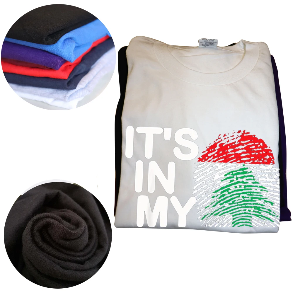Zabawne, że jest w moich flaga libanu DNA, libańskich T-shirtów z grafiką na co dzień bawełniana styl miejski z krótkim rękawem, letnia męska