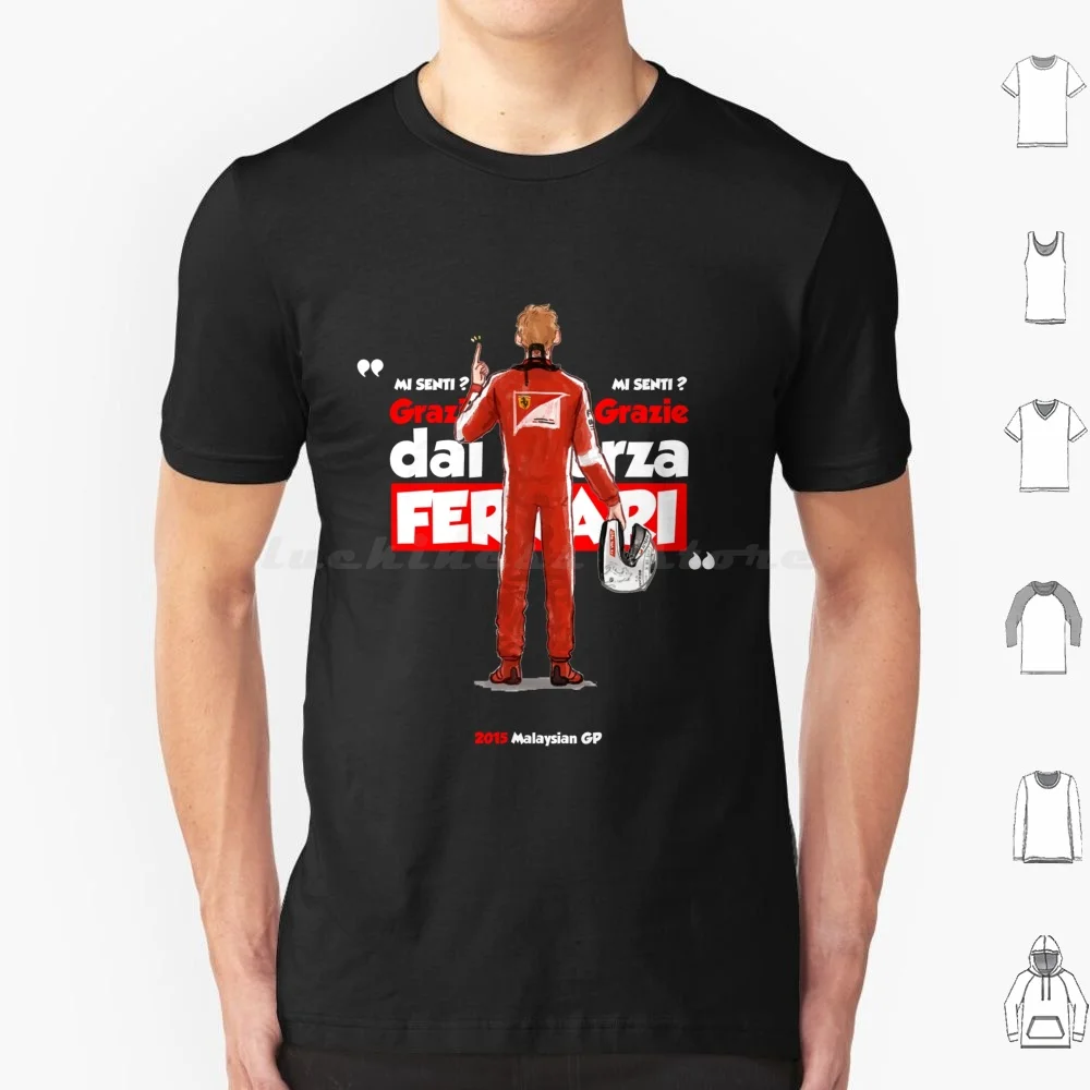 Vettel Grazie Grazzie camiseta hombres mujeres niños 6xl Grazie Vettel Vettel Radio Meme diseño Vettel Radio Mi Senti rojo