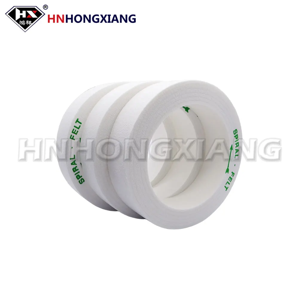 Diameter 150mm Spiral Wool Felt Polishing Wheel For Tungsten Diameter Tool Glass Straight Edging Machine Polishing Abrasive Disc