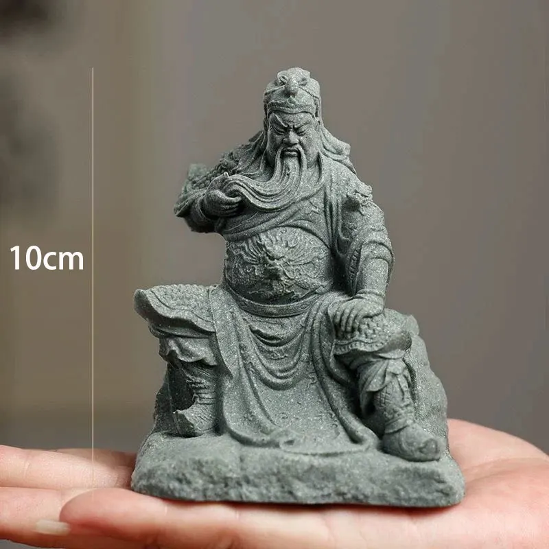 Guan Yu Sculpture Silicone Mold Chinese God of Wealth Lucky Ornaments Cement Plaster Resin Crafts Mold DIY Home Decoration