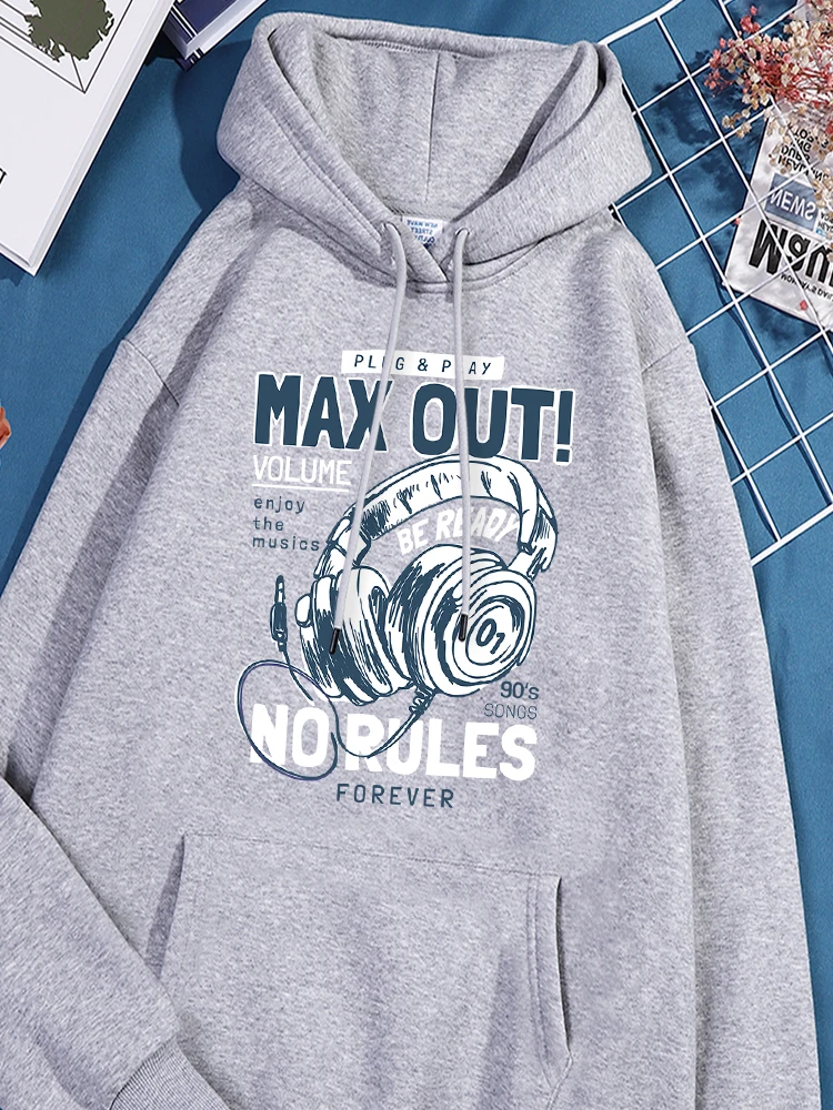 

Max Out Printing Hoody Womens Fashion Oversized Sweatshirt Unisex Versatile Daily Sportwear Comfortable Comfy Fleece Clothes