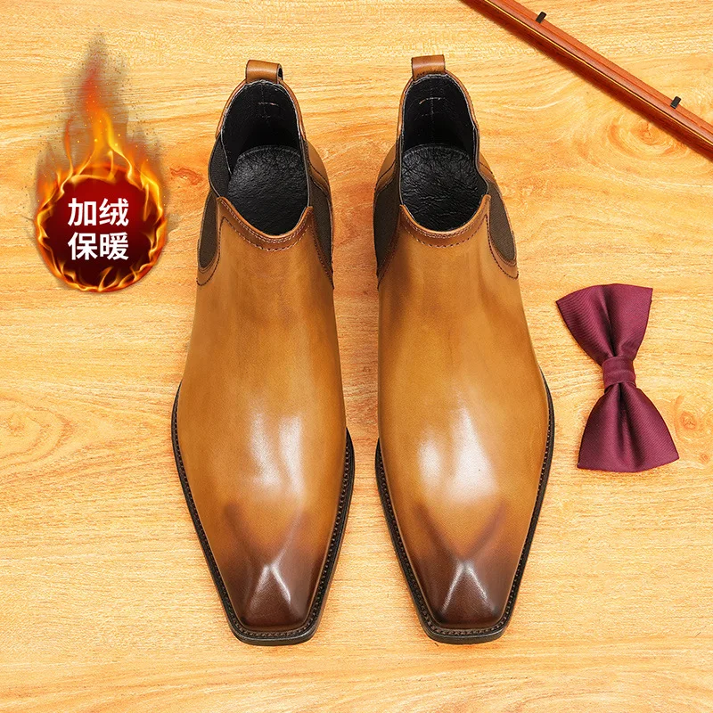 

Formal British Style Men's 2026 New Genuine Leather Boots Men's Boots Winter