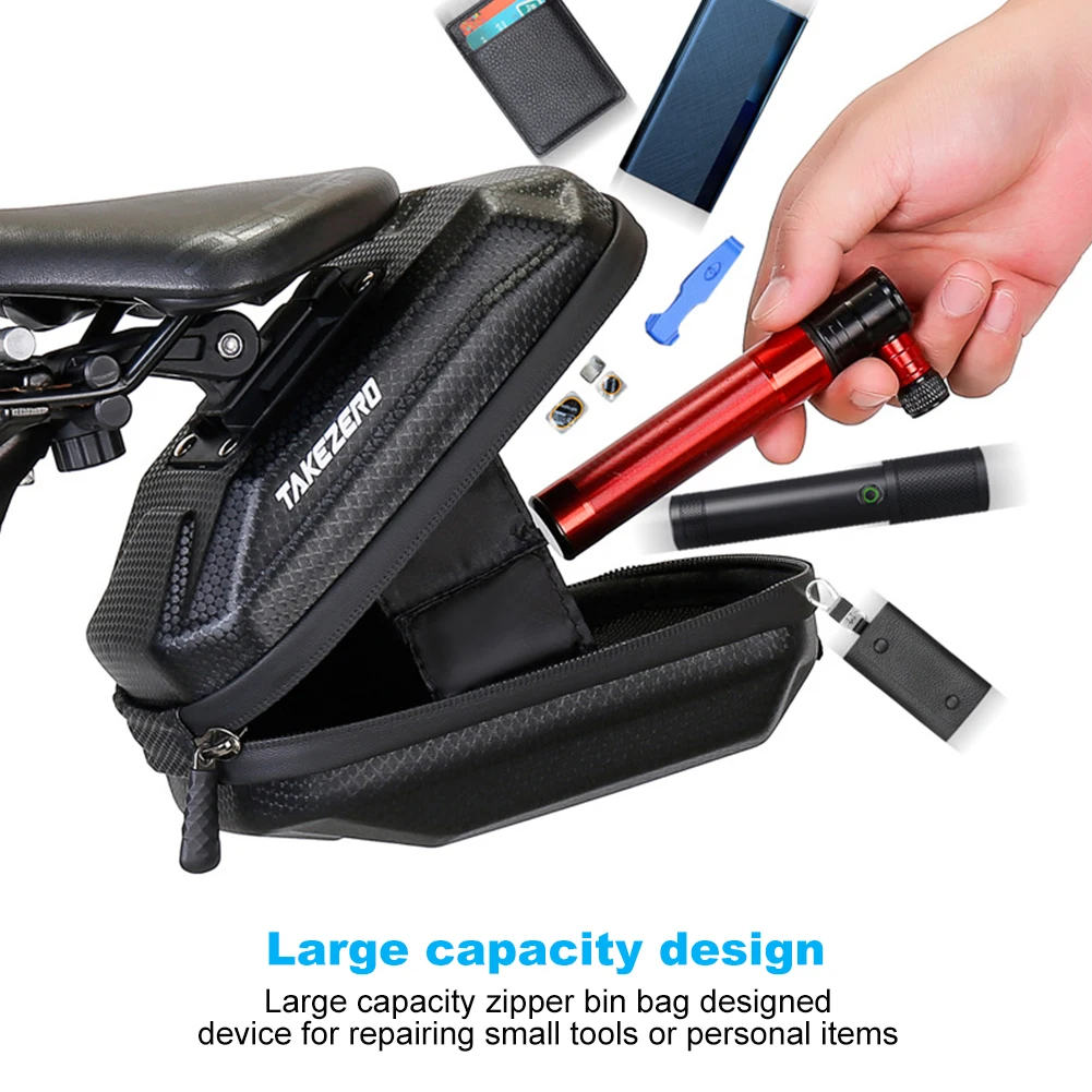 Bike Saddle Bag 0.8/1/2/4/5L Small Waterproof Storage Black Tail Rear Pack Accessory Kit Tool Reflective MTB Road Bicycle Bag