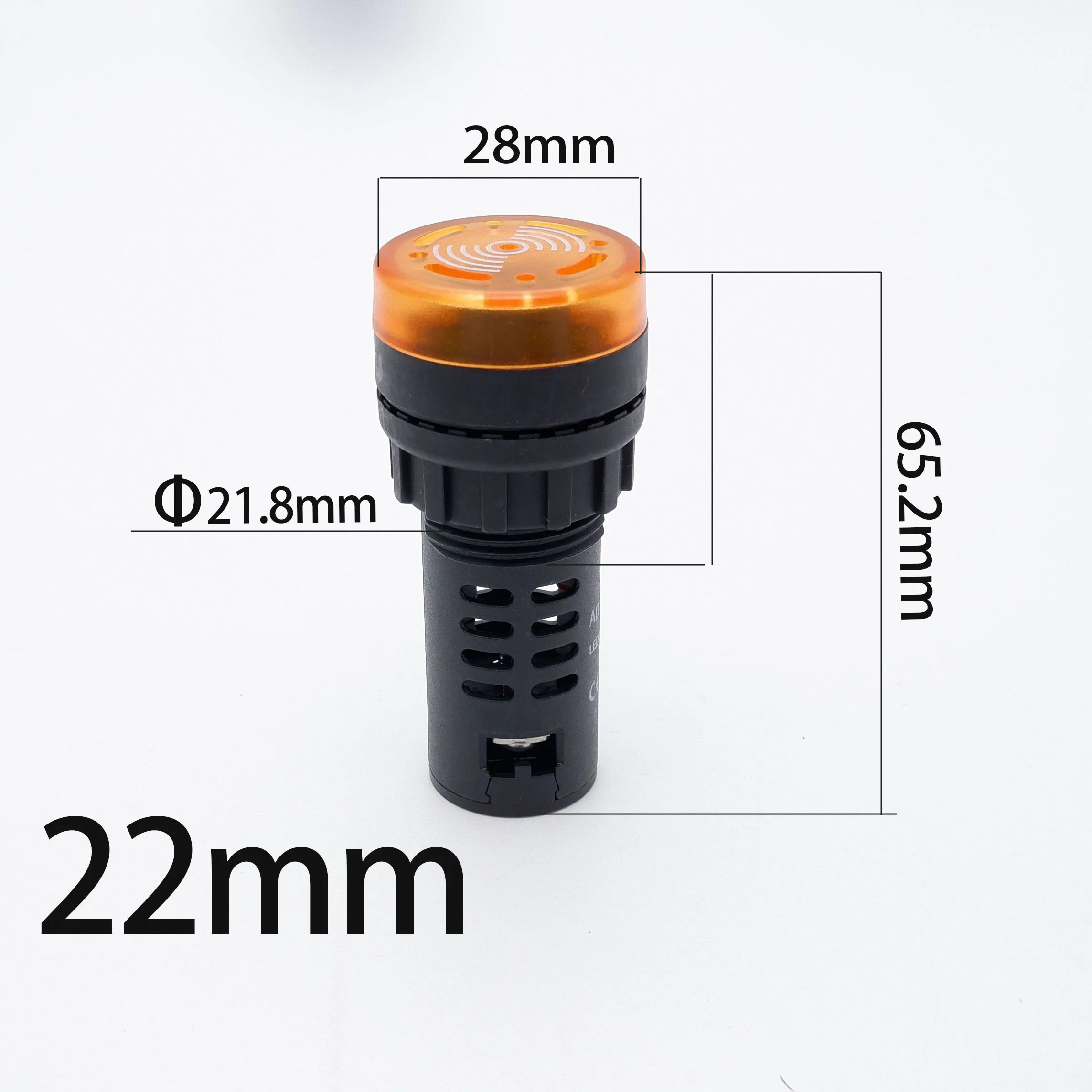 Buzzer 16mm 22mm Strobe Buzzer Alarm Indicator Light Sound 12V 24V 220V Intermittent Sound Warning Light Yellow Red Green