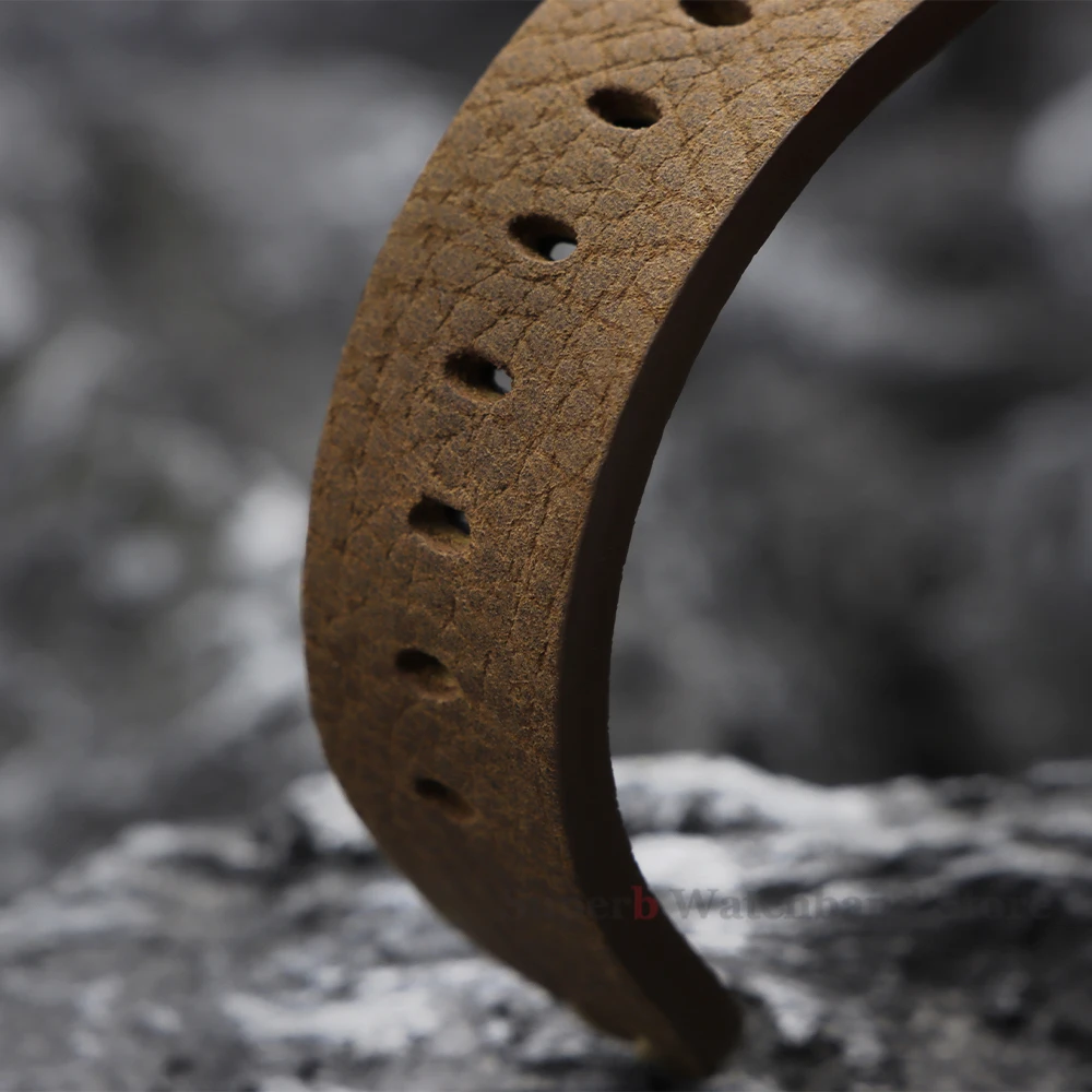 Handmade Genuine Leather Watchband Old Brown Black 20 22MM Soft Men's Vintage Cowhide Leather Bracelet Watch Accessories