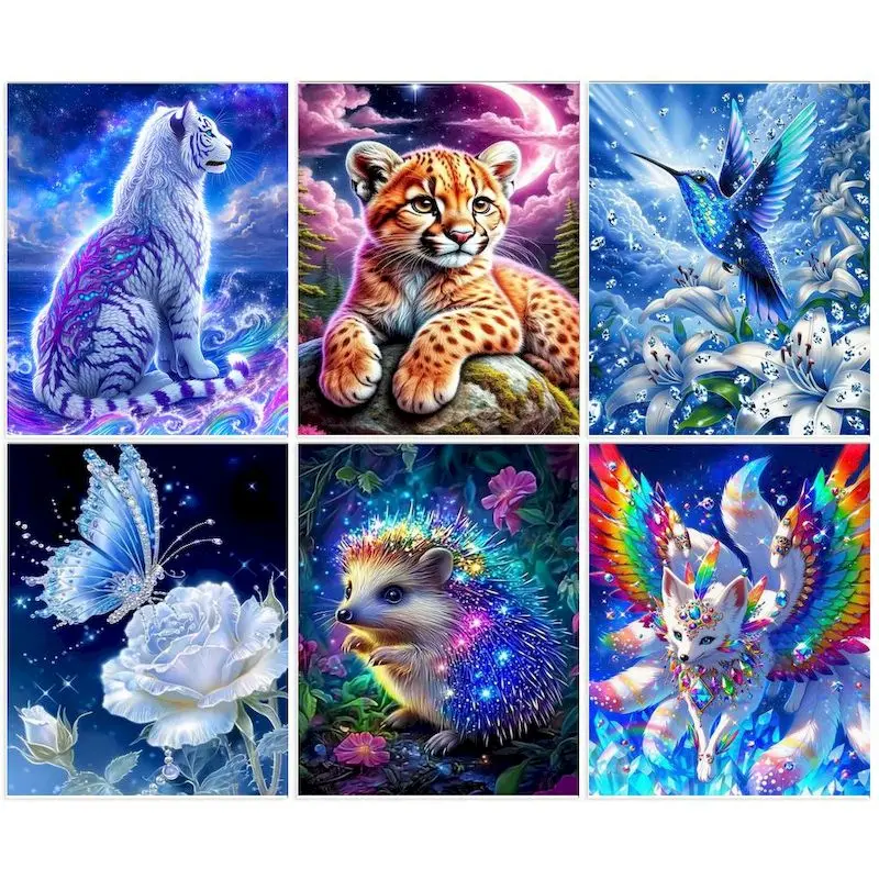 GATYZTORY Paint By Number Animal Drawing On Canvas Acrylic Kits Home Decor Paint For Painting Gift DIY Coloring By Numbers