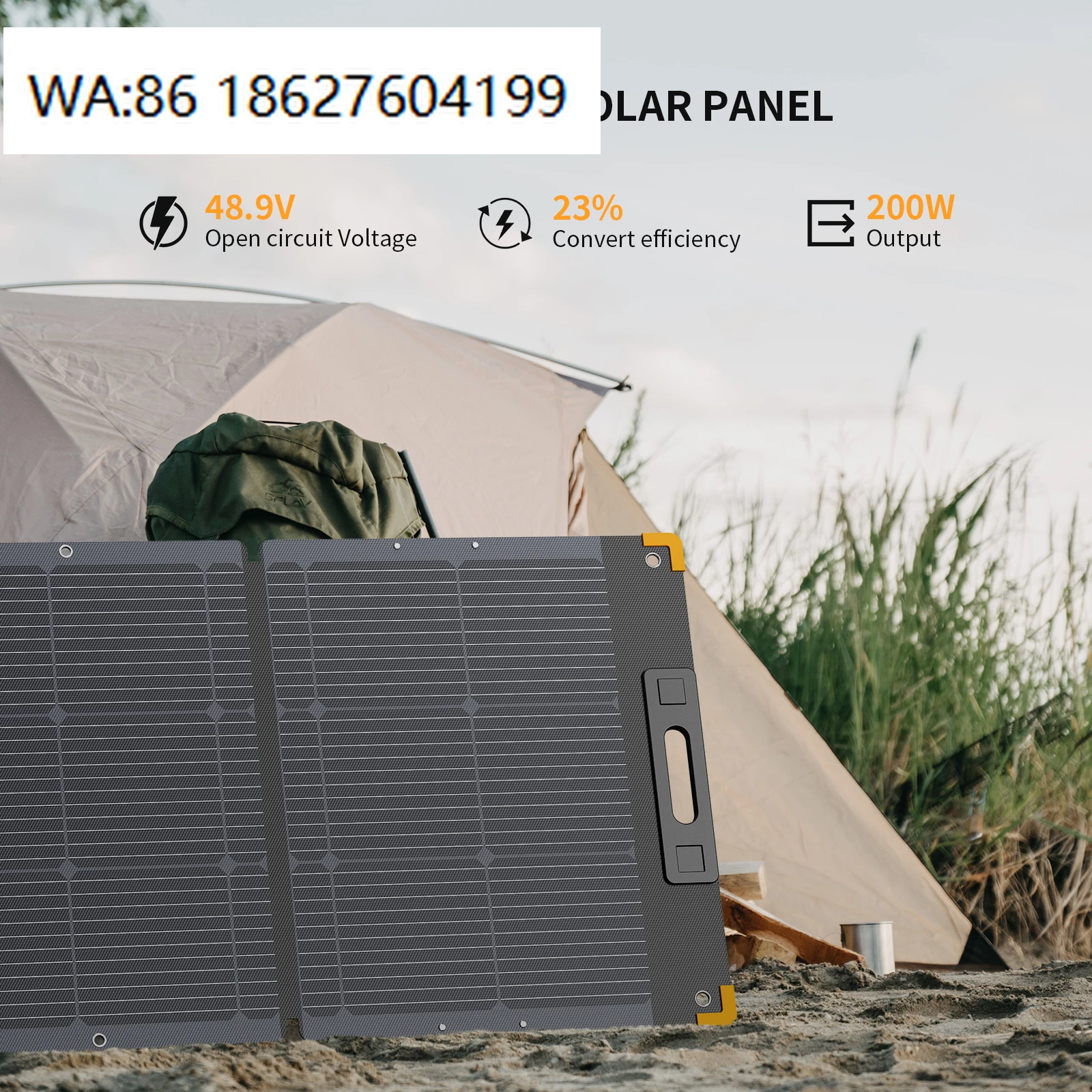 

200W 21.3% Efficiency Flexible Panel, Monocrystalline Module Outdoor Off Grid Battery Charging