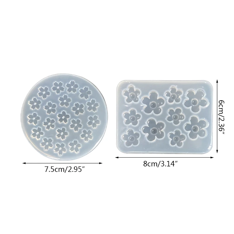 Piccoli fiori stampo in resina epossidica cristallo orecchini gioielli stampo in silicone artigianato fai da te