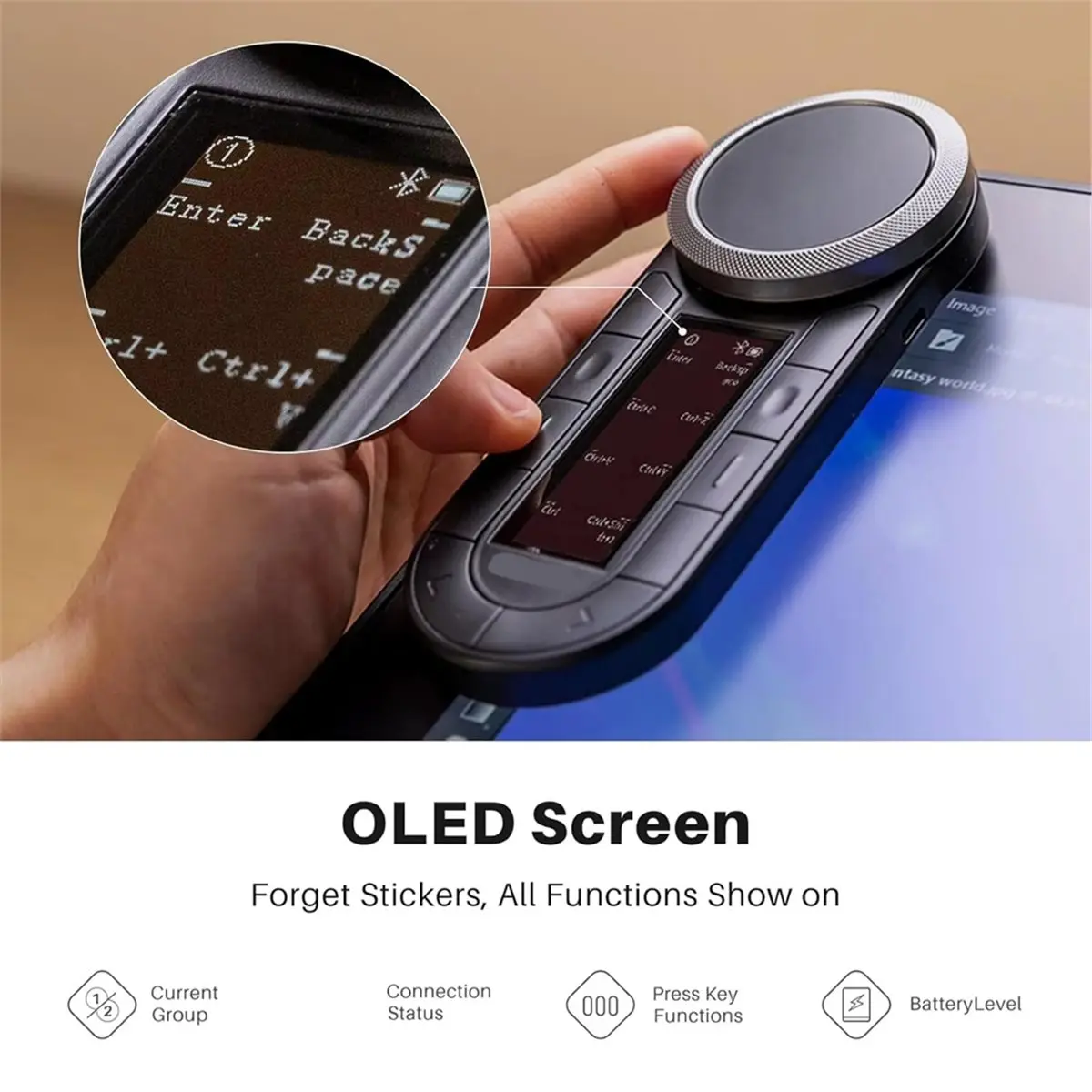 [VALUE PACK]Keydial Remote Mini Wireless Keyboard Dual- Controller Bluetooth Connect to Computer for