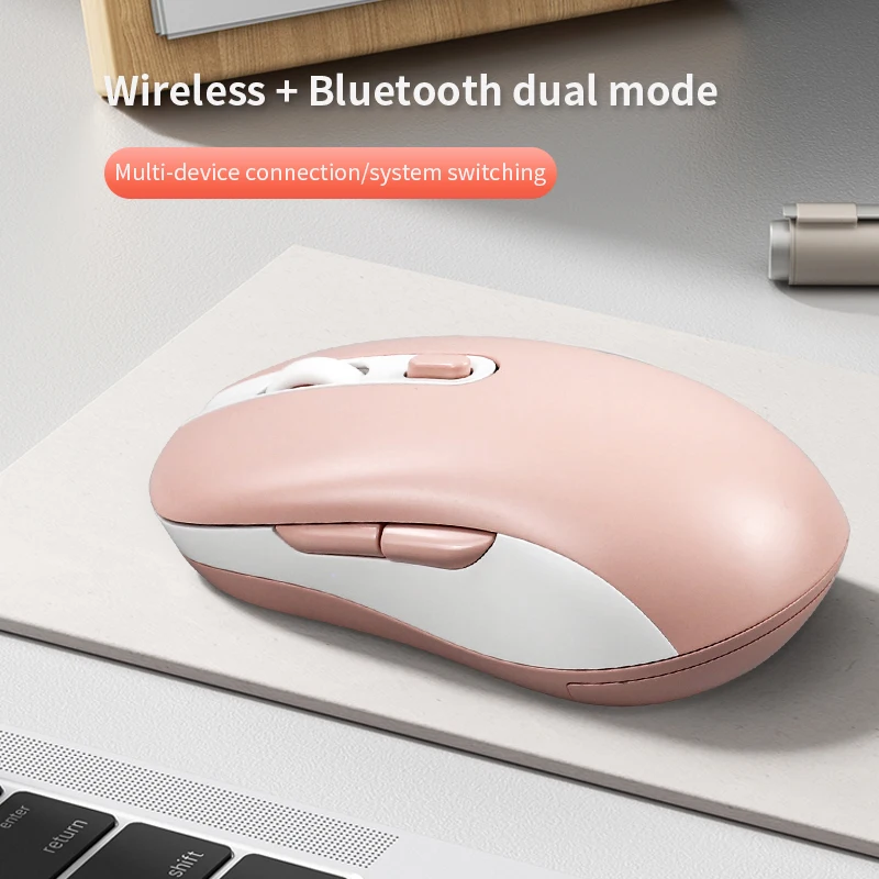 2.4G Wireless Bluetooth Mouse Rechargeable Dual Mode Mice 1600DPI USB Optical Mause Computer Wireless Mice For Laptop Desktop PC