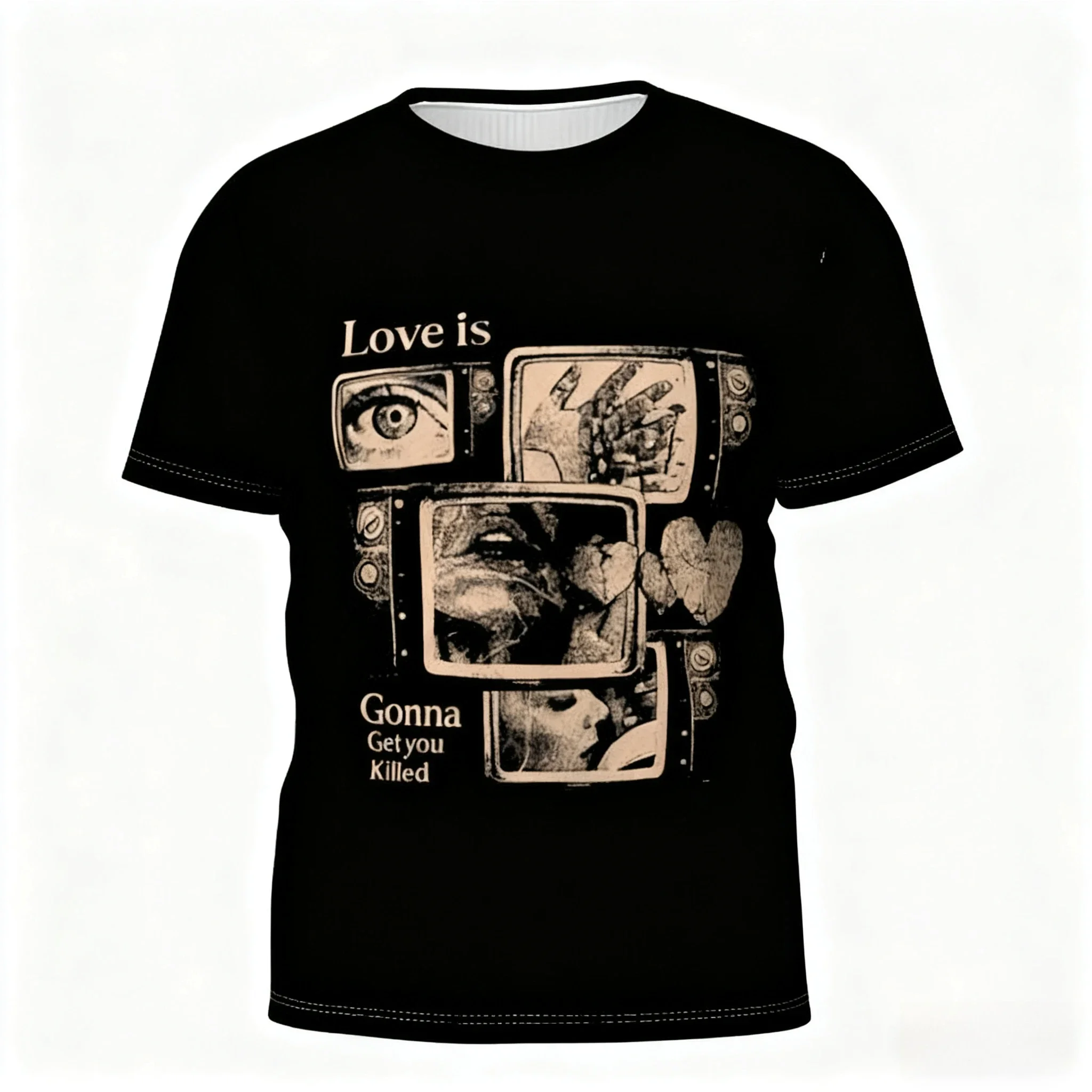 تيشيرتات جديدة مطبوعة ثلاثية الأبعاد من البوليستر بأكمام قصيرة لعام 2025 مطبوعة على طراز ملصق الفيلم للرجال والنساء سريعة الجفاف وقابلة للتنفس #2