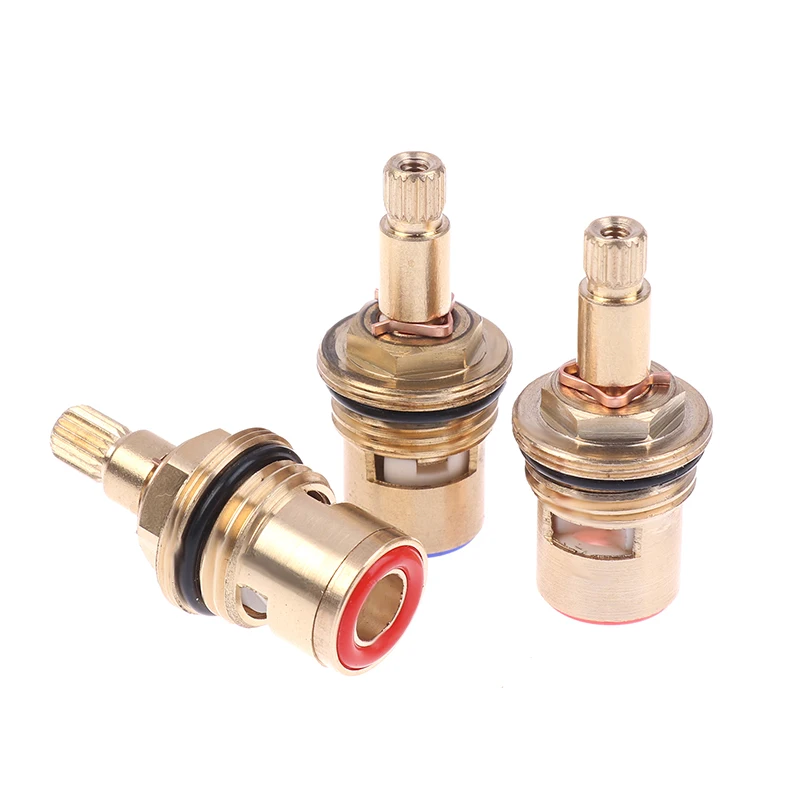 1/2PCS Clockwise Or Anti-clockwise Universal Replacement Tap Valves Brass Ceramic Disc Cartridge Inner Faucet Valve For Bathroom